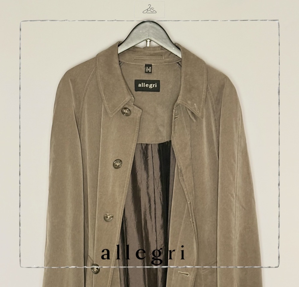 Allegri Vintage Circa 90s-00s Trench Coat Made in Italy (As Is)